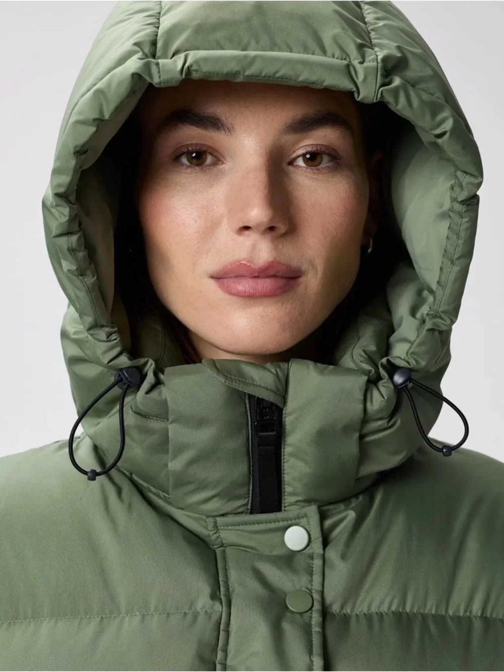 Quince Responsible Down Long Puffer Jacket Sea Spray Green Size Small - Picture 7 of 15